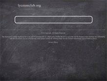 Tablet Screenshot of lyceumclub.org