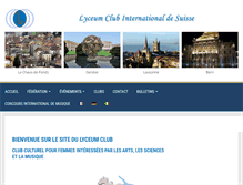 Tablet Screenshot of lyceumclub.ch